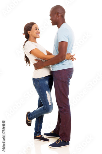 black couple hugging © michaeljung