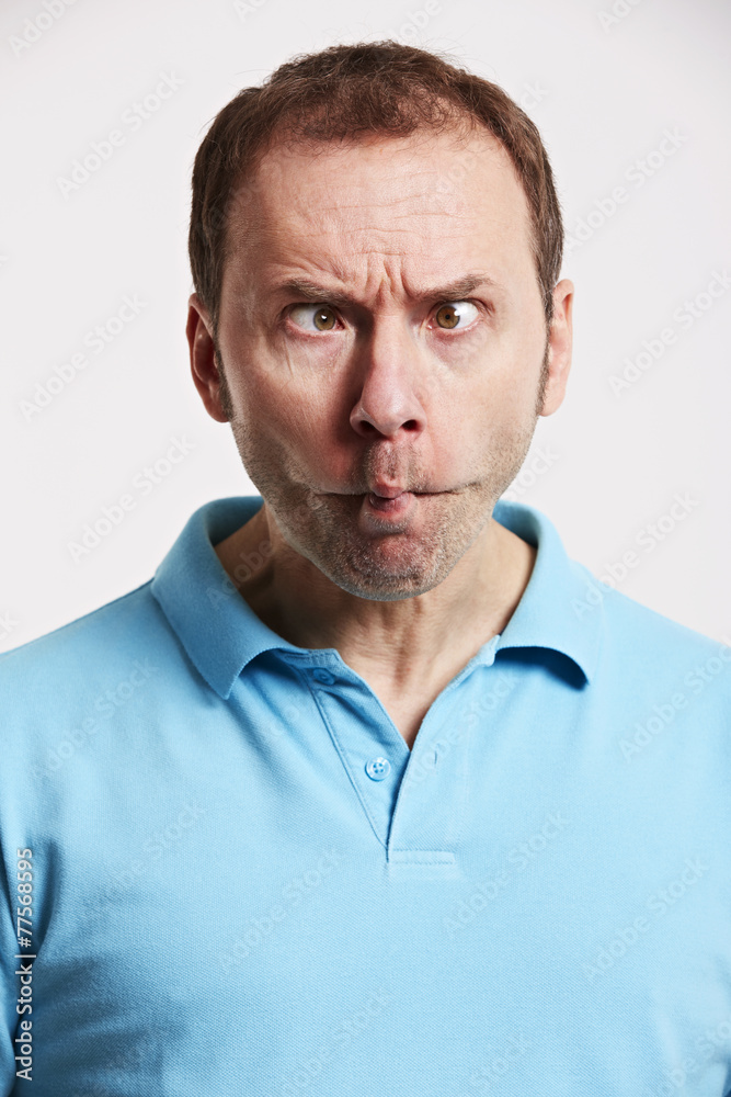 Obraz premium Mann macht Grimassen 3