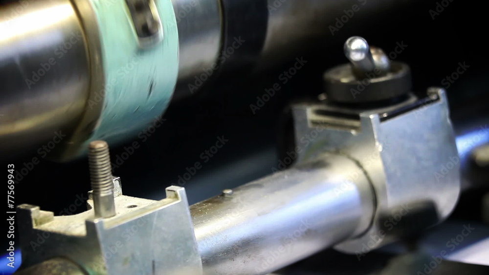 Stil shot of parts of machine working with changing focus Stil shot of parts of machine working with changing focus