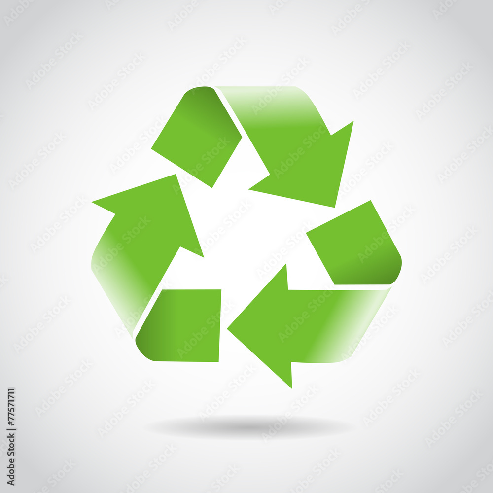 Obraz premium Recycling vector icon.