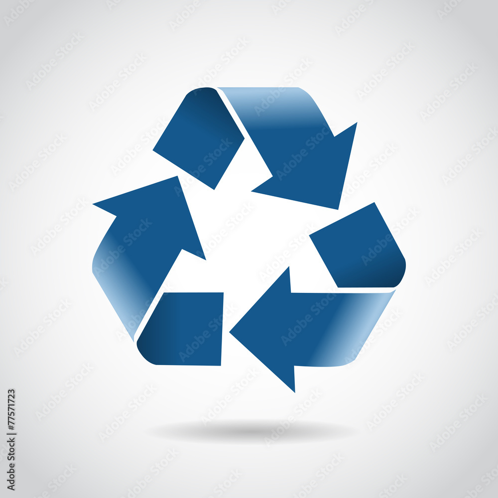 Recycling vector icon. Recycling vector icon.