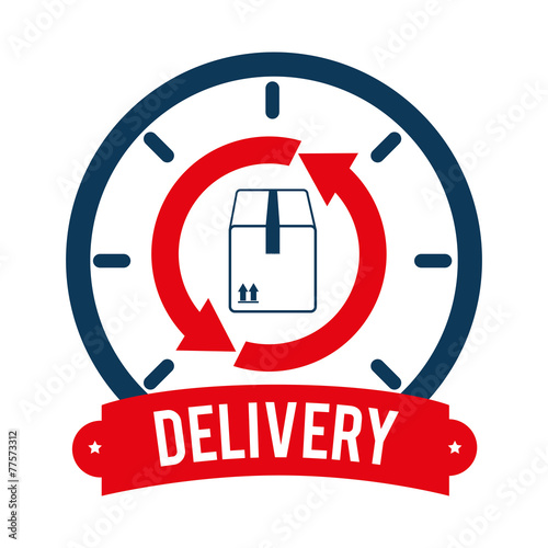 Delivery design over white background vector illustration