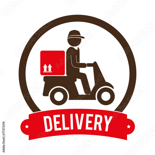 Delivery design over white background vector illustration