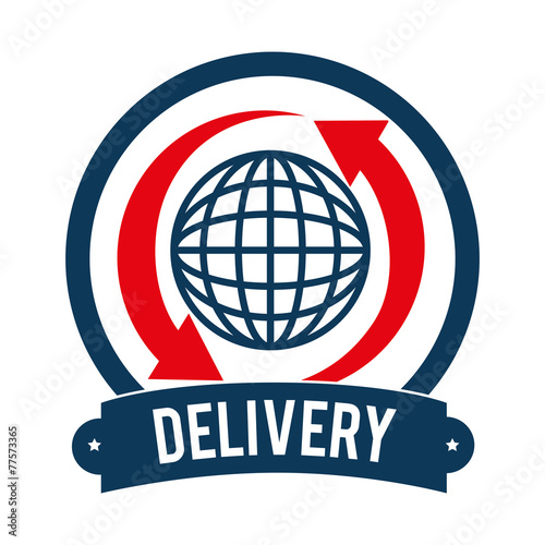 Delivery design over white background vector illustration