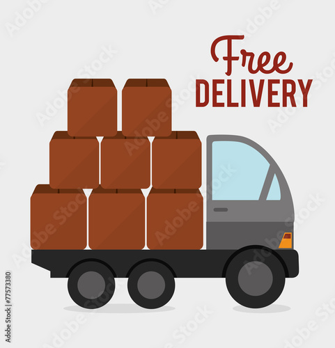 Delivery design over gray background vector illustration