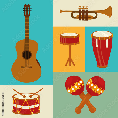 Music design over colorful background vector illustration