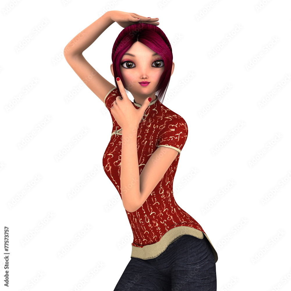 チャイナドレスの女性