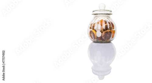 Mix sugar variety in a glass jar