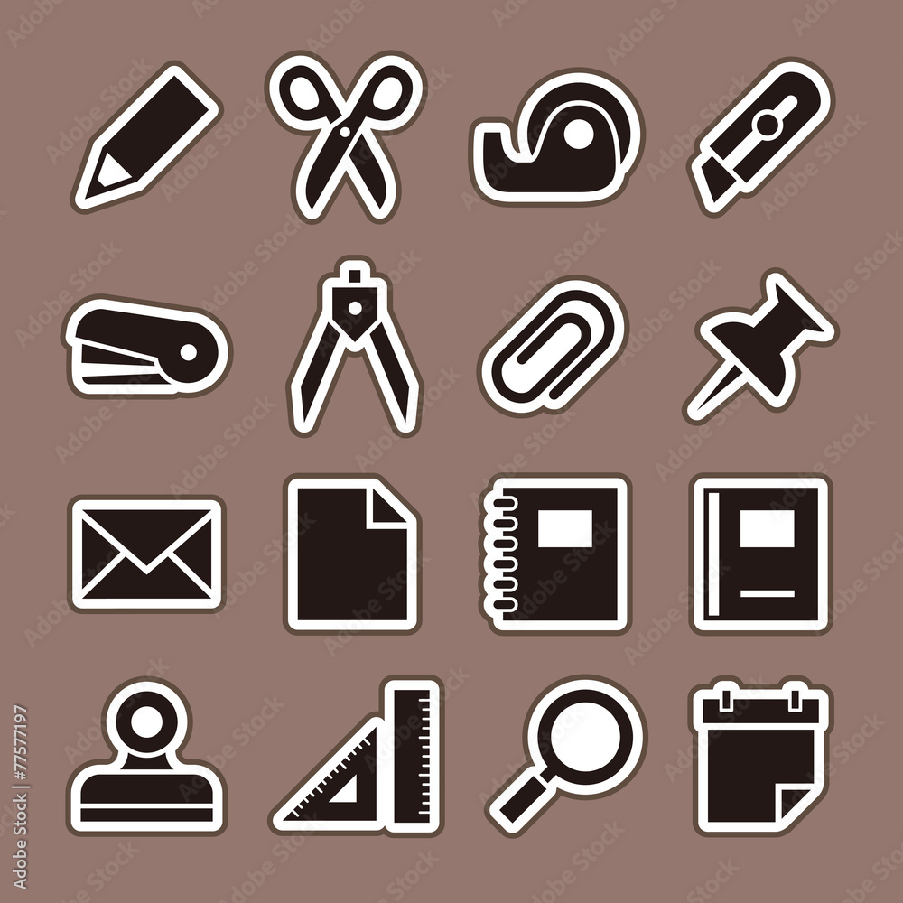 文具アイコン Stock Vector Adobe Stock