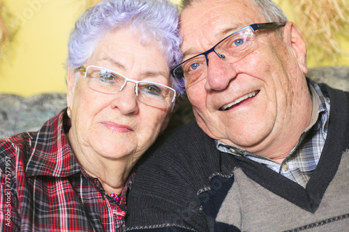 A Portrait of a happy senior couple at home