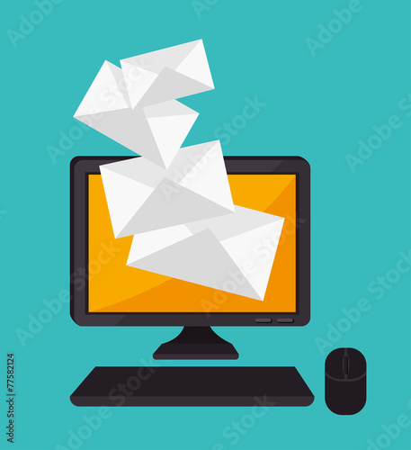 Email design, vector illustration.