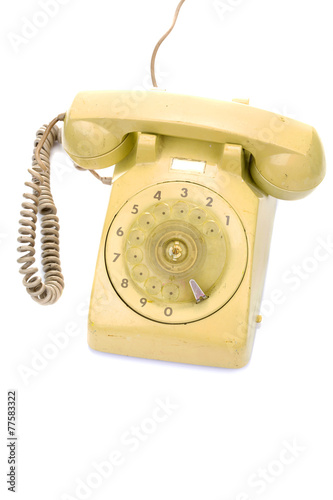 Old and dirty vintage telephone