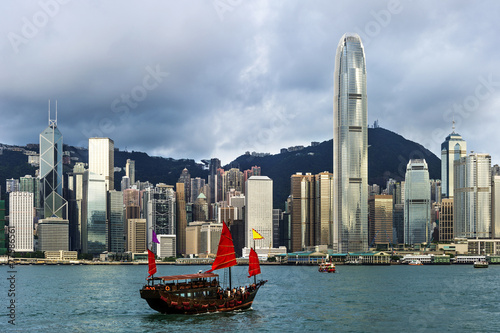 Hong Kong view of Victoria Harbor