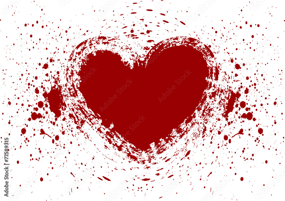 heart splatter blood isolate Stock Vector | Adobe Stock
