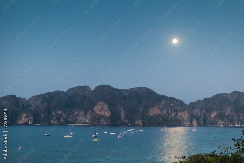 Phi Phi island by night