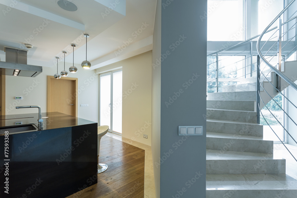 Fototapeta premium Staircase in modern house