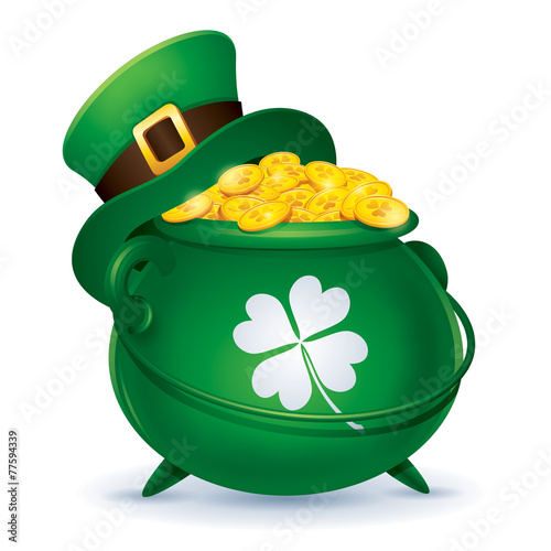 St. Patrick’s Day symbol - Leprechaun's hat and pot of gold