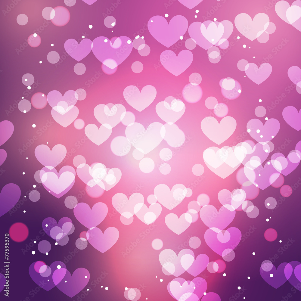 heart background with bokeh style effect