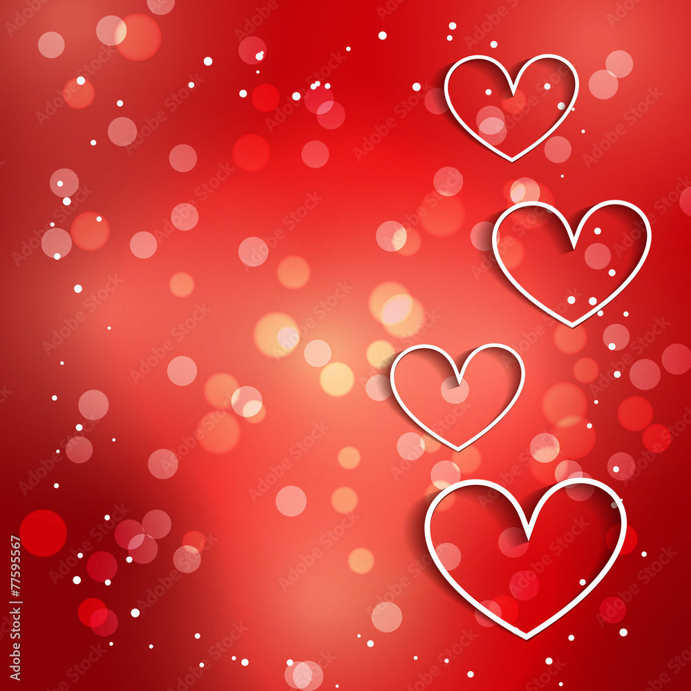 beautiful heart illustration with bokeh effect beautiful heart illustration with bokeh effect
