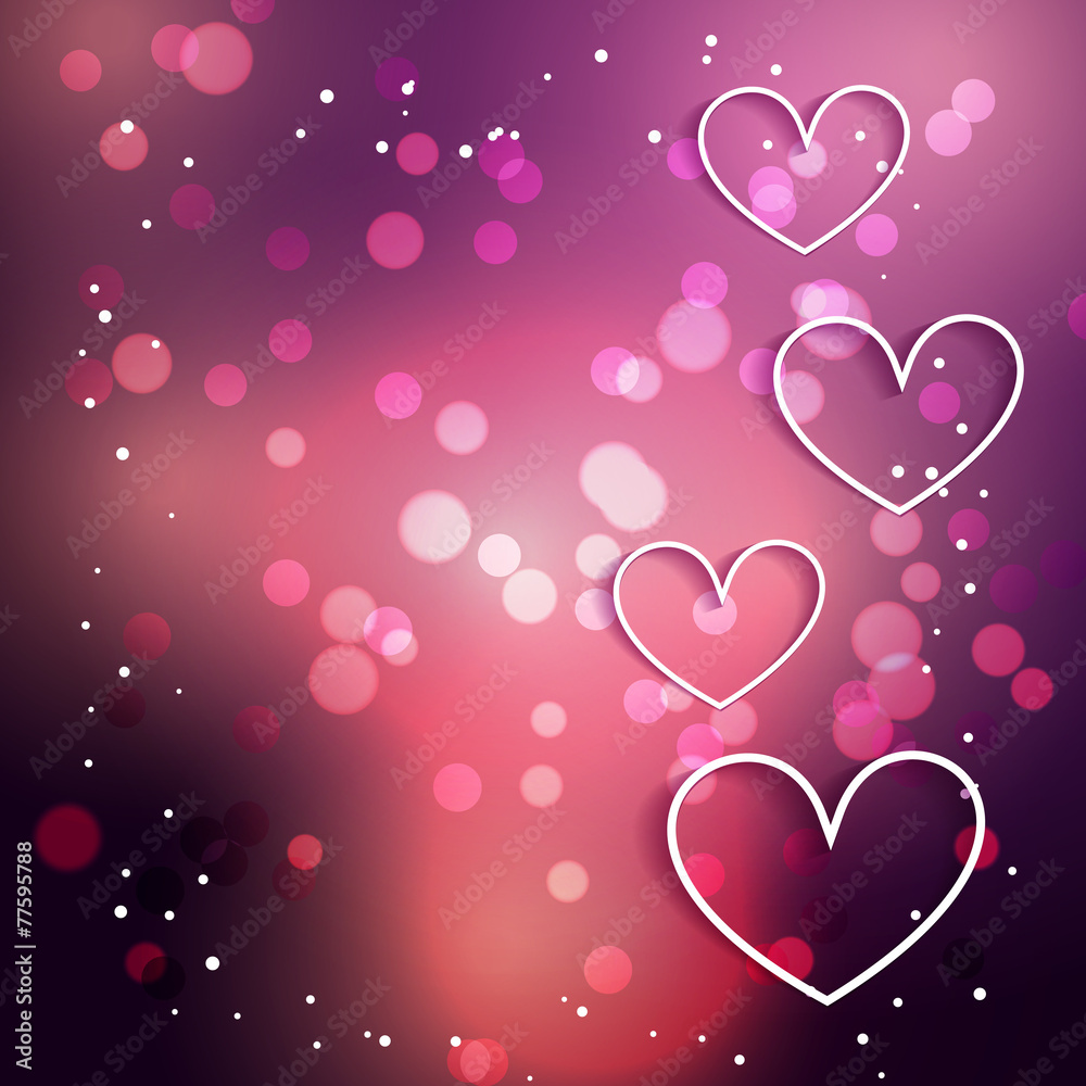 heart  background with bokeh effect