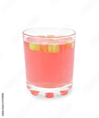 Compote from rhubarb in glassful