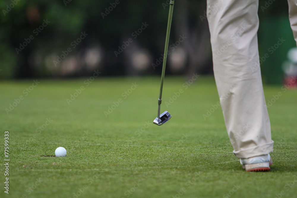 Obraz premium golf tee putting