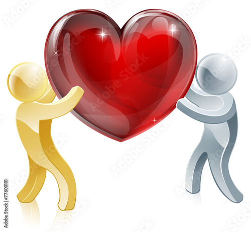 Holding heart love symbol
