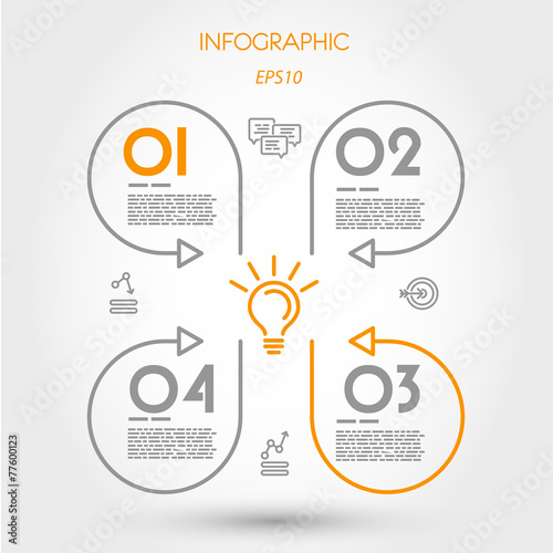 infographic linear cloverleaf