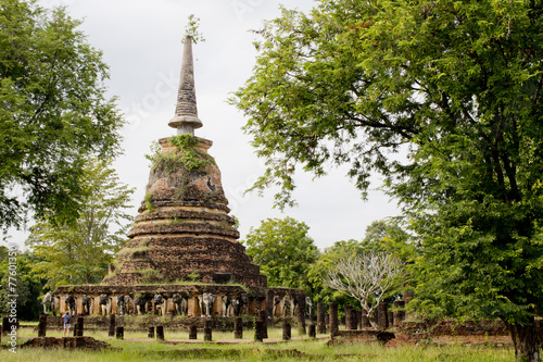 Sukhothai historical park, the old town of Thailand in 800 year