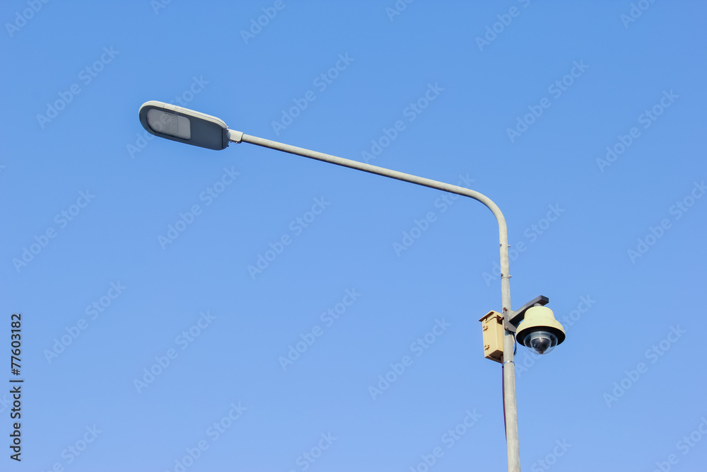 LED street light bulb and CCTV Camera