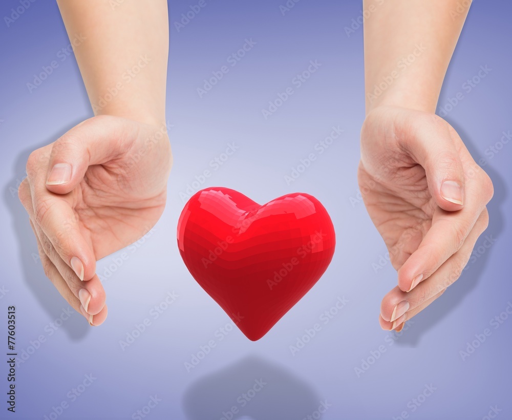 Obraz premium Composite image of hands presenting