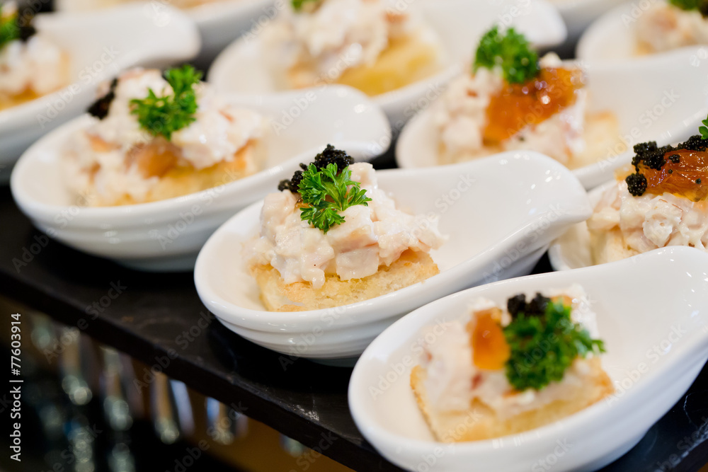 many servings of sweet tasty dessert on buffet many servings of sweet tasty dessert on buffet