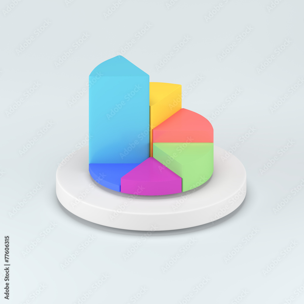 Obraz premium 3d infographics Creative business statistics, financial analysis
