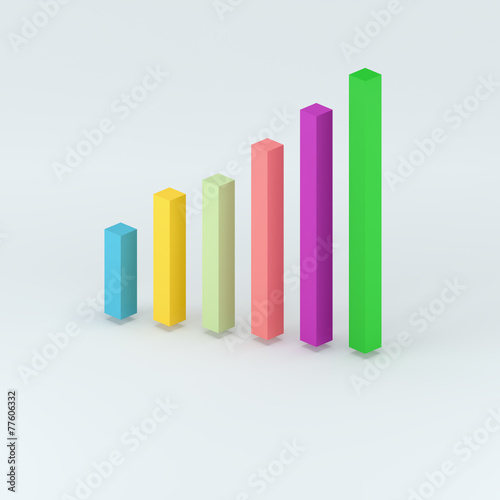 Colorful 3D statistics template,