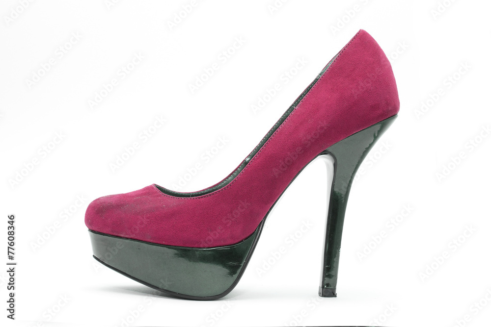 Womens high heels on white background Womens high heels on white background
