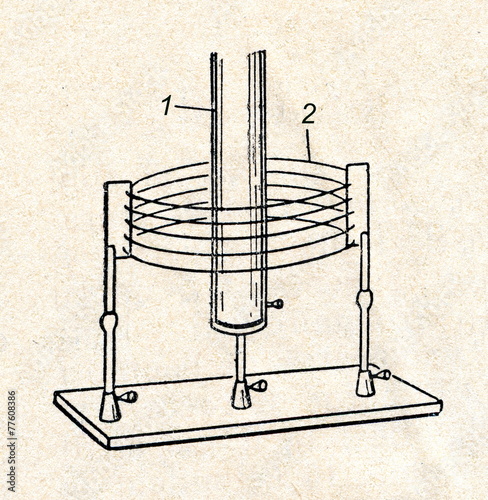 Obraz na płótnie High frequency transformer (Tesla coil) w salonie