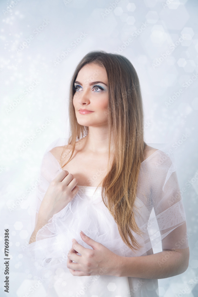 Winter beauty young woman portrait