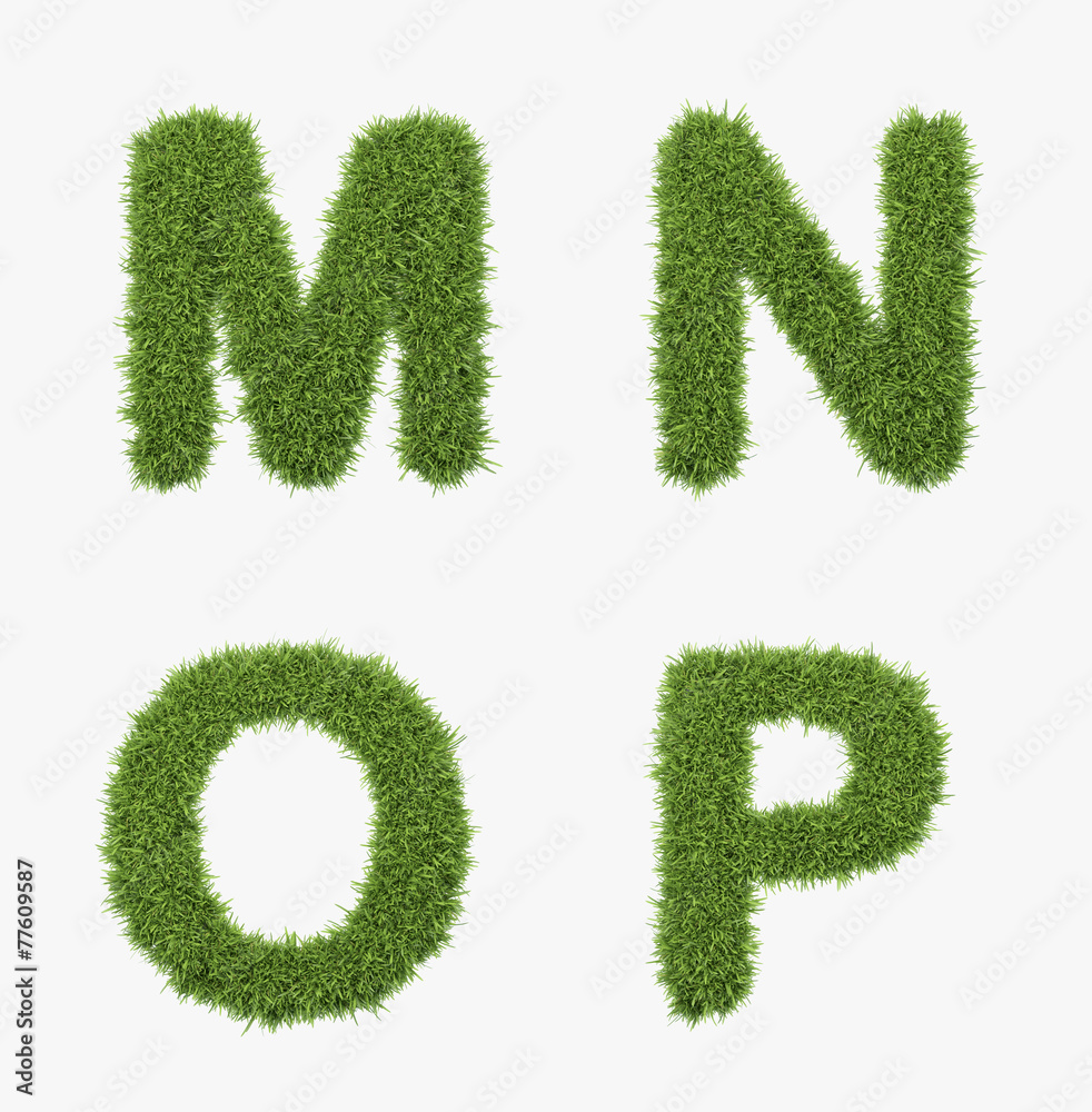 grass letter set grass letter set