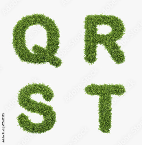 grass letter set