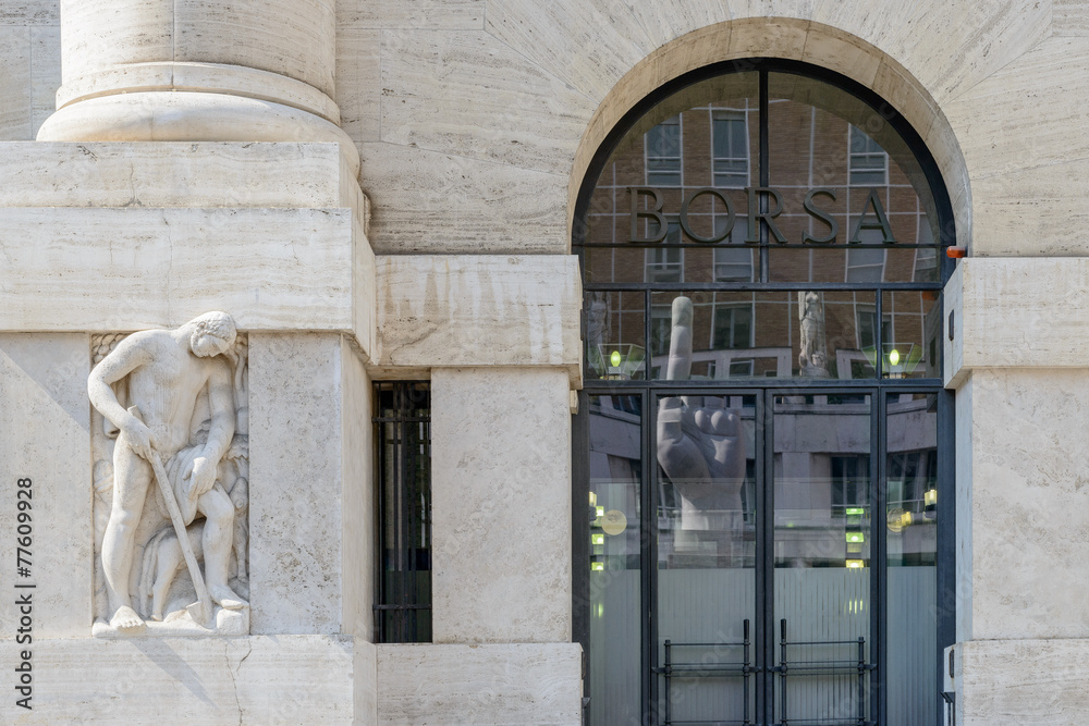 Milano, palazzo della Borsa 1 Stock Photo | Adobe Stock