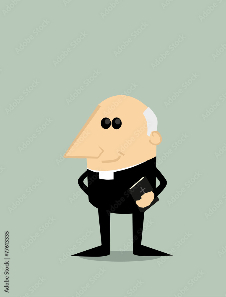 Cartoon priest Cartoon priest