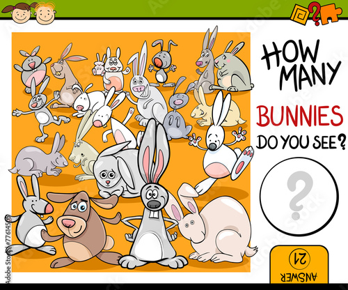 counting game cartoon illustration