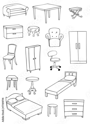 furniture vector set