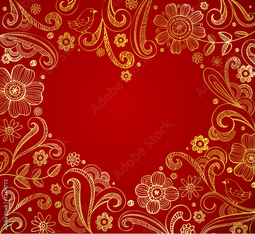 Wallpaper Mural Heart shape frame Torontodigital.ca