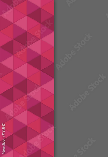 Abstract background with 3D effect of red triangles