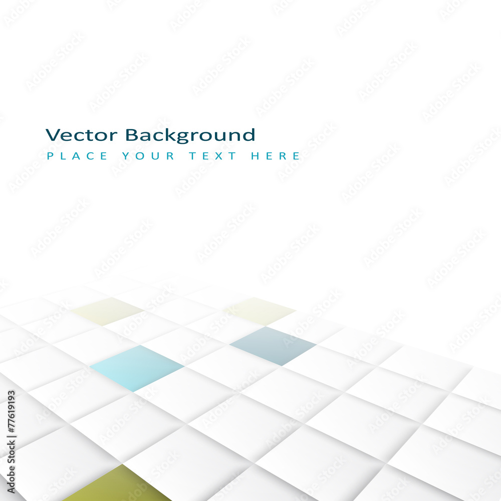 Abstract perspective background with square tiles Abstract perspective background with square tiles