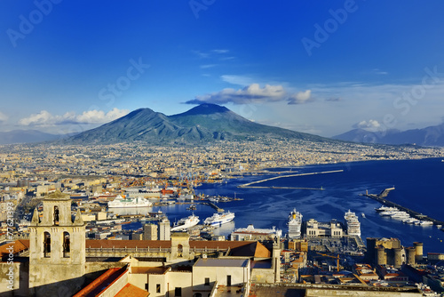 Naples and Vesuvius panoramic view, Napoli, Italy photo