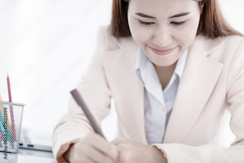 young asian businesswoman working in office young asian businesswoman working in office