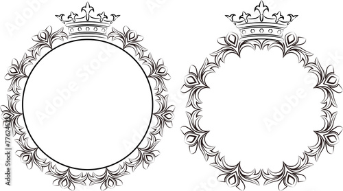 vintage borders with crown