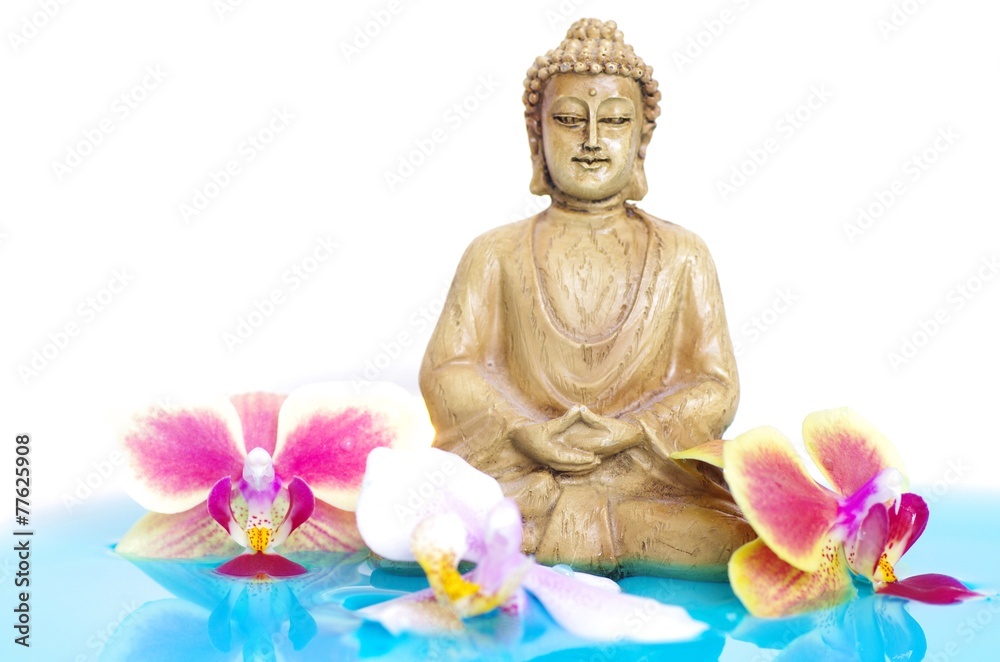 Buddha in blauem Wasser